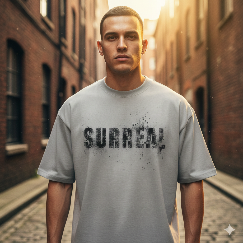 🖤 "SURREAL" Embossed Oversized T-Shirt
